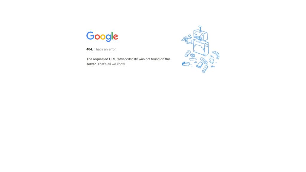 google 404